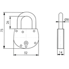 Замок навесной «Н.Новгород» ЗВС-2, d=11 мм, 3 ключа - Фото 5