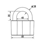 Замок навесной «Чебоксары» ВС 2 А, d=14 мм - Фото 2