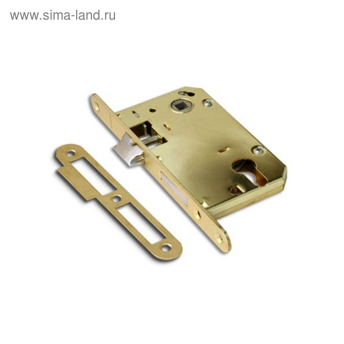Замок врезной Apecs 5300-GM, без ц/м, м/о 85 мм, матовое золото, б/ручки - Фото 1