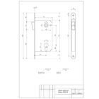 Замок врезной магнитный Apecs 5300-M-AB, без ц/м, м/о 85 мм, б/ручки, цвет бронза - Фото 2