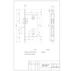Замок врезной магнитный Apecs 5300-NI, без ц/м, м/о 85 мм, б/ручки, цвет никель - Фото 2