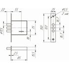 Замок врезной «МЕТТЭМ» ЗВ8 852.0.0, 3-ригеля, б/о, б/ручки, 3 ключа 2617568