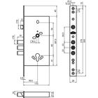 Замок врезной «Эльбор» Лазурит 1.01.23.0.0, б/мех.б/о, м/о 85 мм, б/ручки - Фото 2
