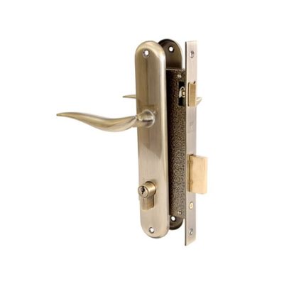 Замок врезной «АЛЛЮР» 0205 AB, с ручкой, цвет старая бронза