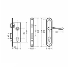 Замок врезной «АЛЛЮР» 0205 AC, с ручкой, цвет старая медь - Фото 2