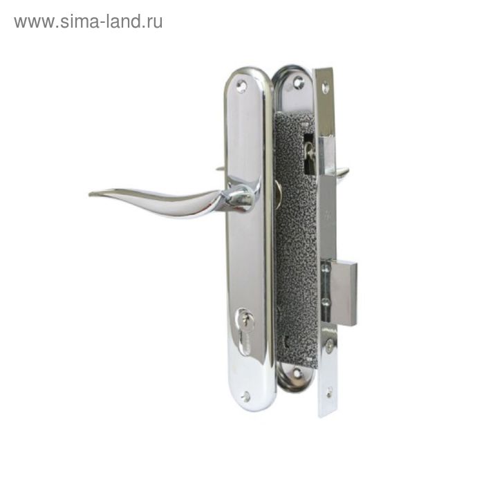 Замок врезной «АЛЛЮР» 0205 CP, с ручкой, цвет хром - Фото 1