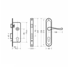 Замок врезной «АЛЛЮР» 0205 CP, с ручкой, цвет хром - Фото 2