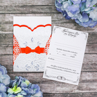 Свадебное приглашение "Платье-смокинг. Красный" - Фото 1