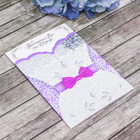 Свадебное приглашение "Платье-смокинг. Фиолетовый" - Фото 3