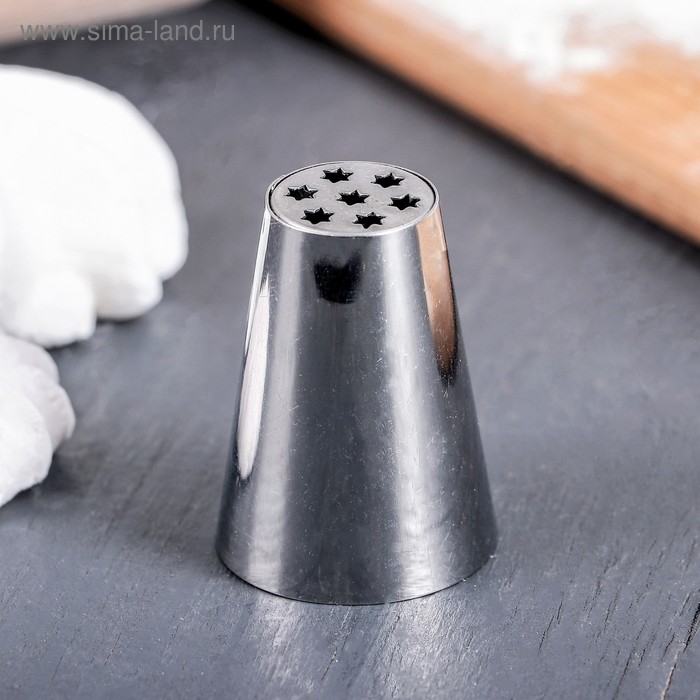 Насадка кондитерская «Травка крупная», d=3 см, нержавеющая сталь - Фото 1