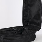 Чемодан малый 20", отдел на молнии, наружный карман, 2 колеса, цвет чёрный - Фото 6