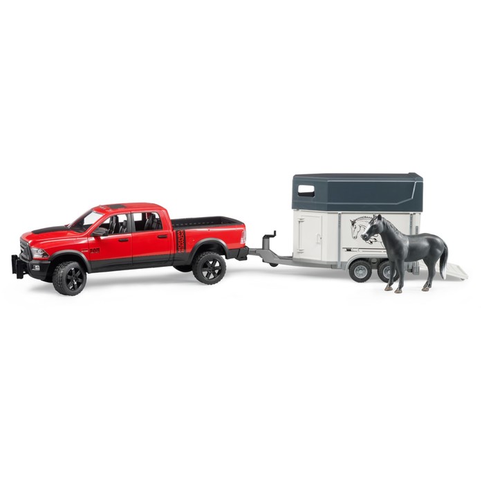 Машинка Пикап RAM 2500 c коневозкой и одной лошадью - фото 1908346544