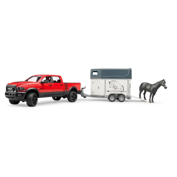Машинка Пикап RAM 2500 c коневозкой и одной лошадью - фото 1908346546