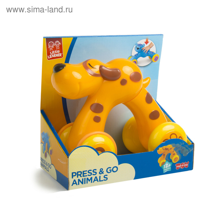 Игрушка инерционная Hap-p-Kid Press & Go Animals «Щенок» - Фото 1