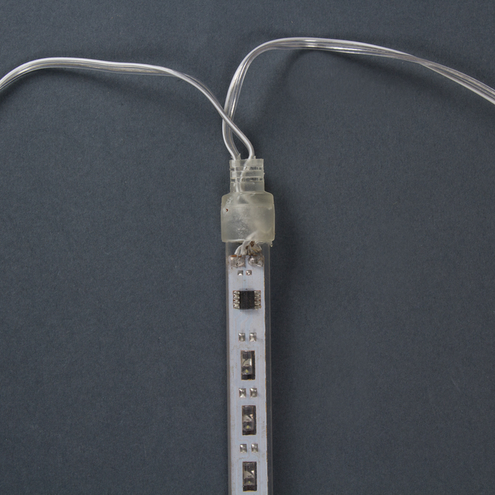 Гирлянда «Сосульки» 2.4 × 0.2 м, IP44, прозрачная нить, 96 LED, свечение белое с эффектом стекания, 12 В - фото 1898090747