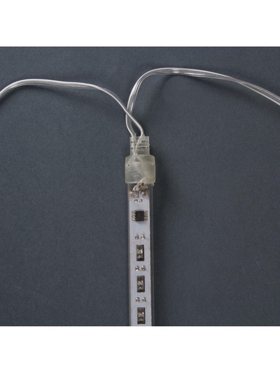 Гирлянда «Сосульки» 2.4×0.2 м, IP44, прозрачная нить, 96 LED, свечение белое с эффектом стекания, 12 В