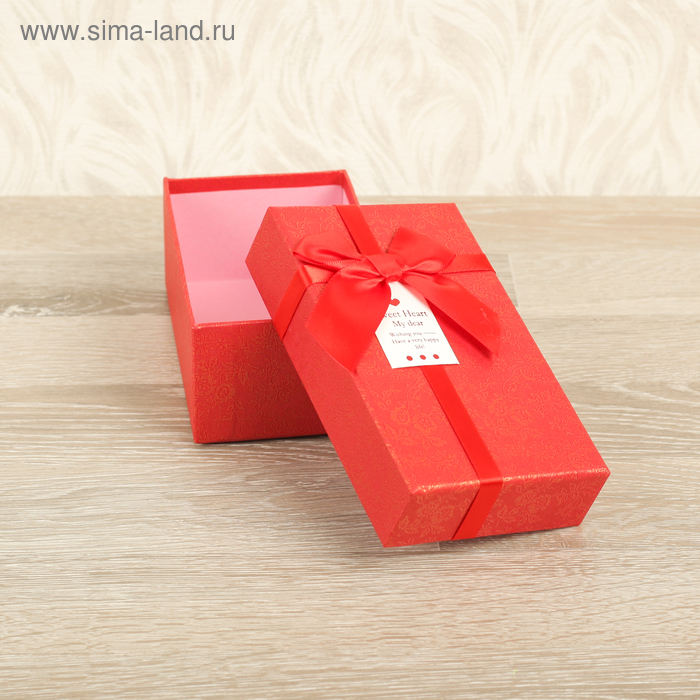Коробка подарочная 15 х 6 х 6 см, красный - Фото 1