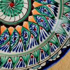 Тарелка узбекская Риштанская Керамика «Цветы», d=22 см, синяя - Фото 3