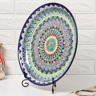 Ляган узбекский Риштанская керамика «Узоры», для плова, d=36 см, синий - Фото 3