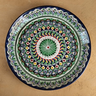 Ляган узбекский Риштанская керамика «Узоры», для плова, d=36 см, синий - Фото 5