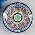 Ляган узбекский Риштанская керамика «Узоры», для плова, d=25 см, синий - Фото 6