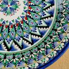 Тарелка Риштанская Керамика "Узоры",  27 см, синяя микс - Фото 6
