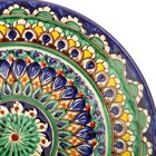 Тарелка Риштанская Керамика "Цветы",  22 см, синяя микс - Фото 5