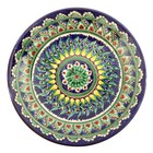 Тарелка Риштанская Керамика "Цветы",  22 см, синяя микс - Фото 6