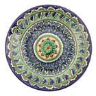 Тарелка Риштанская Керамика "Цветы",  22 см, синяя микс - Фото 8