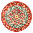 Ляган узбекский Риштанская Керамика «Цветок», d=31 см, красный - Фото 2