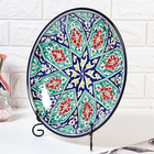 Ляган узбекский Риштанская Керамика «Цветочный узор», d=31 см, синий - Фото 3