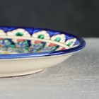 Тарелка Риштанская Керамика "Цветы", синяя, плоская, 15 см, микс - Фото 6