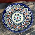 Тарелка Риштанская Керамика "Цветы", синяя, плоская, 15 см, микс - Фото 8