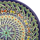 Ляган Риштанская Керамика "Узоры", 33 см, синий, глубокий - Фото 7