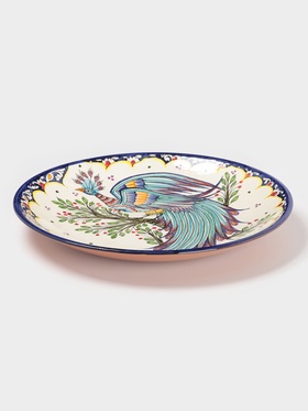 Ляган узбекский Риштанская Керамика «Жар-птица», d=42 см, МИКС