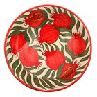 Бульонница узбекская Риштанская Керамика «Гранаты», 1.1 л, d=23 см, белая, красная - Фото 2