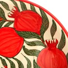 Бульонница узбекская Риштанская Керамика «Гранаты», 1.1 л, d=23 см, белая, красная - Фото 3