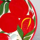 Бульонница узбекская Риштанская Керамика «Гранаты», 1.1 л, d=23 см, белая, красная - Фото 6