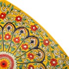 Ляган Риштанская Керамика "Цветы", 28 см, квадратный, жёлтый  микс - фото 4582906