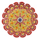 Ляган Риштанская Керамика "Цветы", 31 см, красный микс, рифлённый - Фото 13