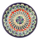 Тарелка Риштанская Керамика "Цветы", синяя, плоская, 15 см - Фото 2