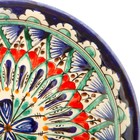 Тарелка Риштанская Керамика "Цветы", синяя, плоская, 15 см - Фото 3