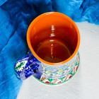 Кружка Риштанская Керамика "Узор", 500 мл, синий микс - фото 4582965