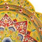 Ляган Риштанская Керамика "Цветы", 31 см, жёлтый микс, рифлённый - Фото 14