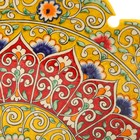 Ляган Риштанская Керамика "Цветы", 41 см, жёлтый микс, рифлённый - Фото 6