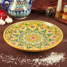 Ляган узбекский Риштанская Керамика «Цветы», d=31 см, жёлтый - Фото 2