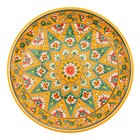 Ляган узбекский Риштанская Керамика «Цветы», d=31 см, жёлтый - Фото 3