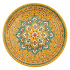 Ляган Риштанская Керамика "Цветы", 31 см, жёлтый - фото 4583043