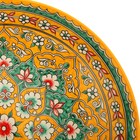 Ляган Риштанская Керамика "Цветы", 31 см, жёлтый - фото 4583044