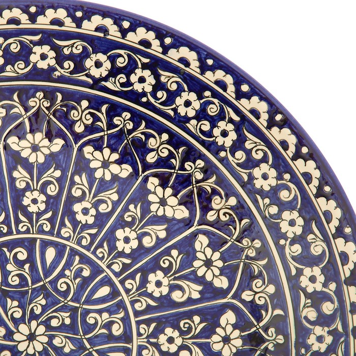 Ляган круглый Риштанская Керамика, 41см, кара калам, микс - фото 1905440144